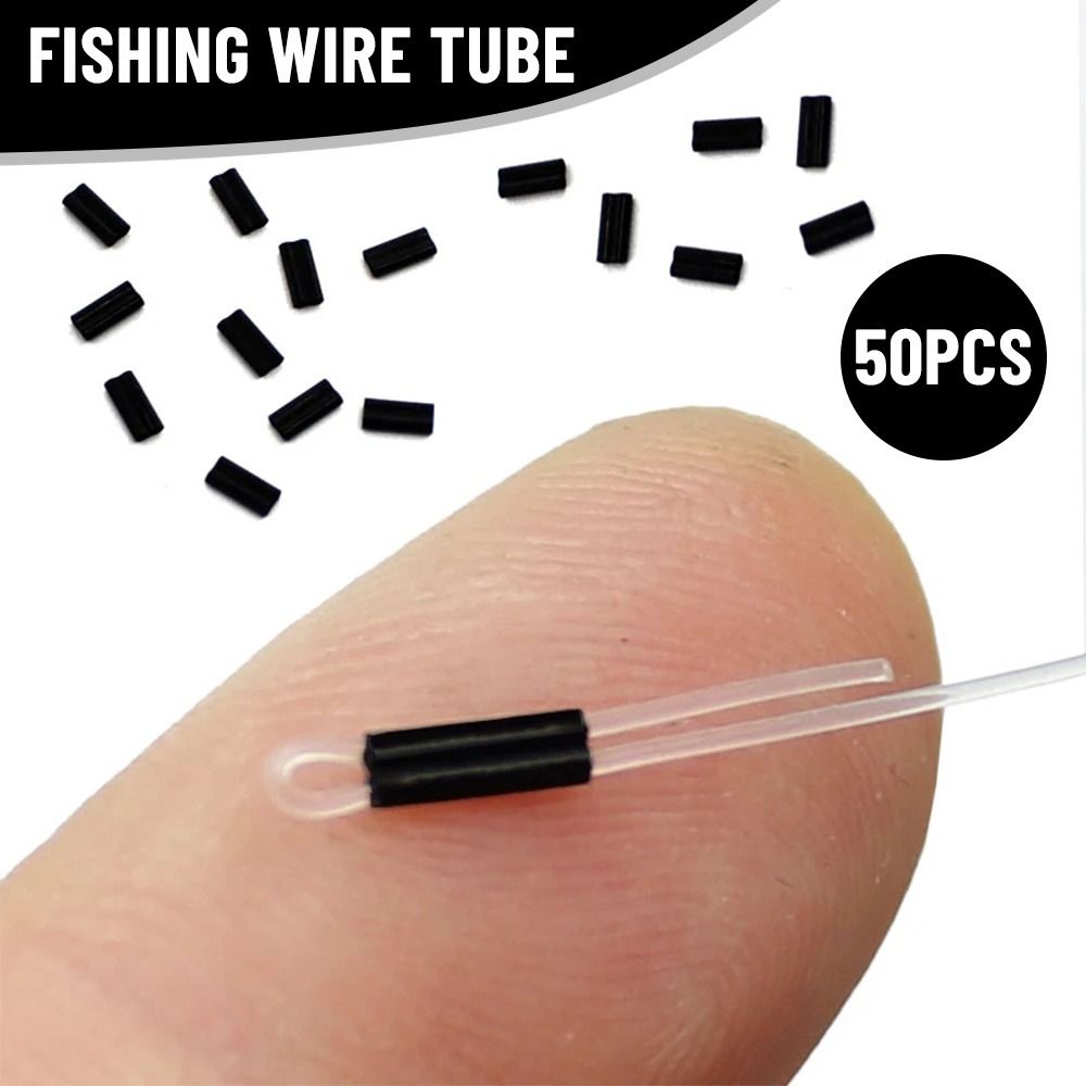 Monofilament Line - ワイヤーと圧着用のポータブルカーボンチューブコネクタ,圧着ペンチ,ダブルアルミニウムチューブ,0.6mm, 0.7mm, 50個。