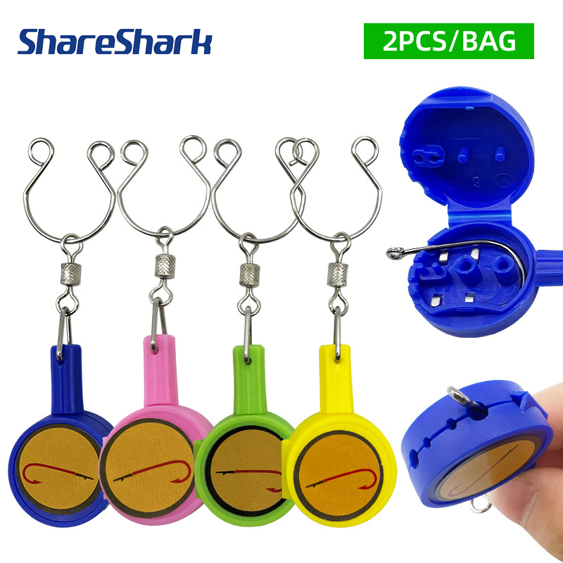Monofilament Line - ShareShark 2個入り/袋 ファストノットタイイングツール 釣り用結び目ツール フックタイデバイス ストランドノッター