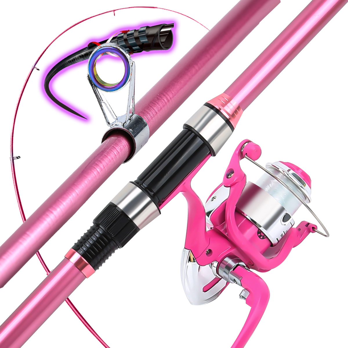 釣り竿セット フルキット 伸縮式釣り竿とスピニングリール付き - Fishing Line Spooler のレビューと価格