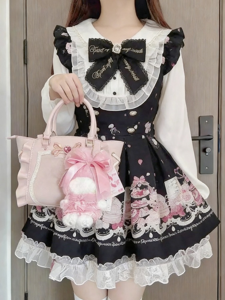 日本 2 ピースドレスセット女性弓ドレスショーツセットロリー - Fly Line のレビューと価格