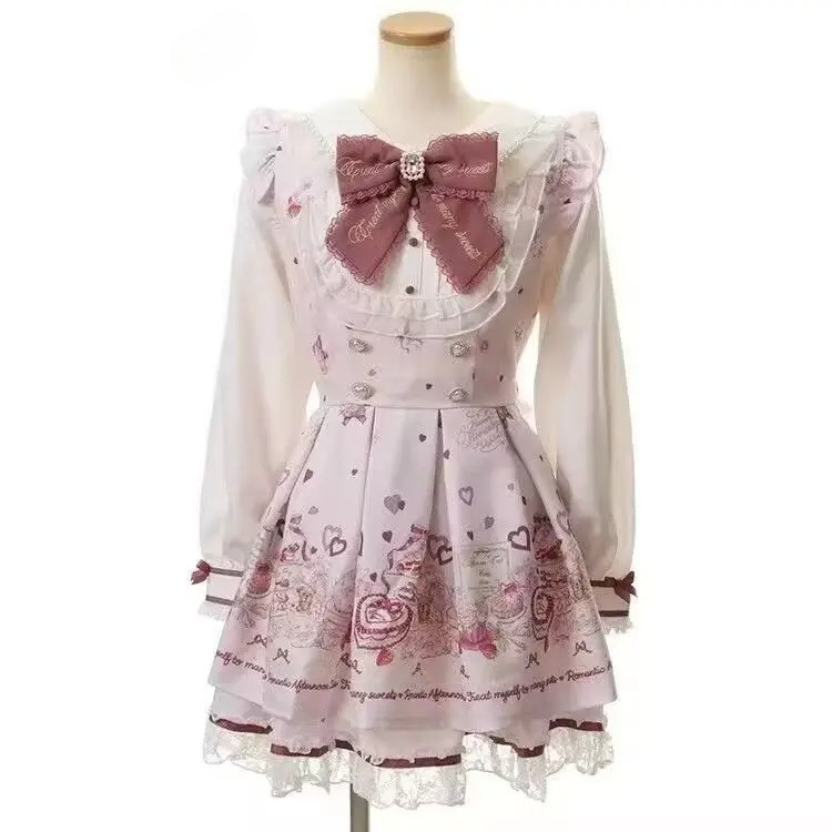 日本 2 ピースドレスセット女性弓ドレスショーツセットロリー - Fly Line のレビューと価格