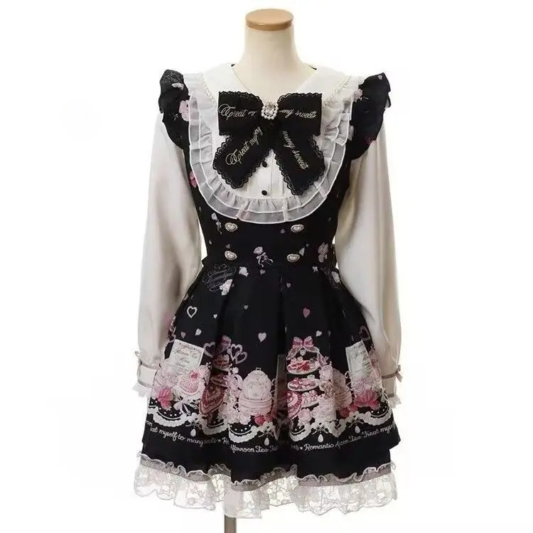 日本 2 ピースドレスセット女性弓ドレスショーツセットロリー - Fly Line のレビューと価格